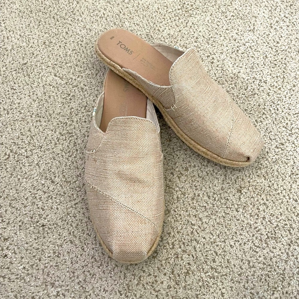 Toms Espadrilles Canvas Mule Slide Sandal